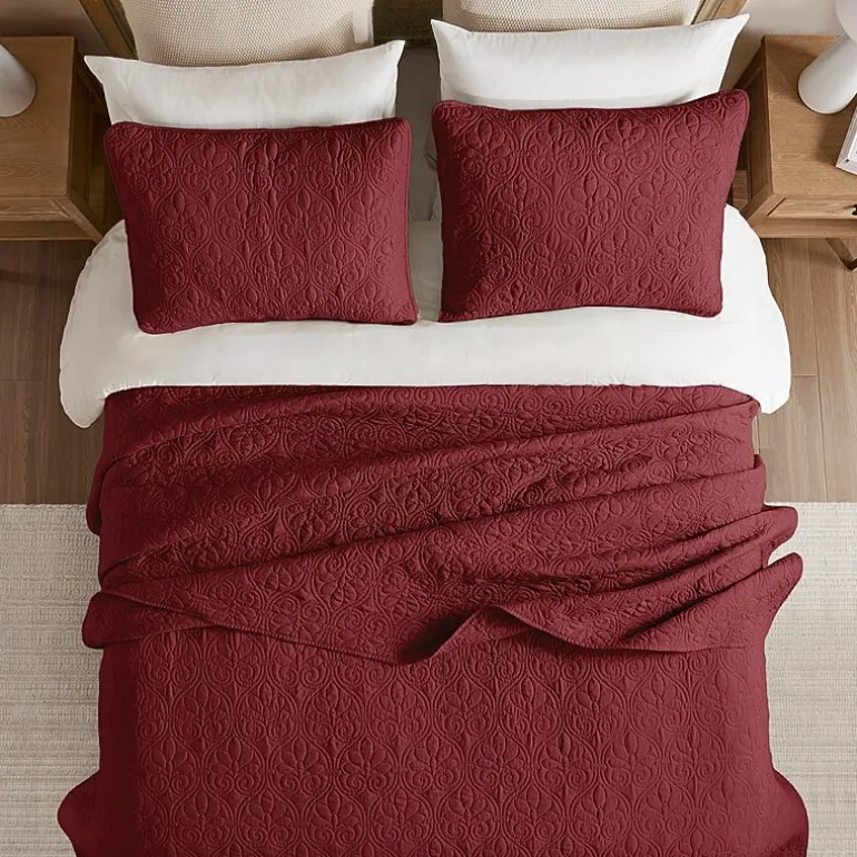 Madison Park Mansfield Oversized Antimicrobial Treated 3pc Bedspread Set