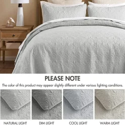 Madison Park Mansfield Oversized Antimicrobial Treated 3pc Bedspread Set