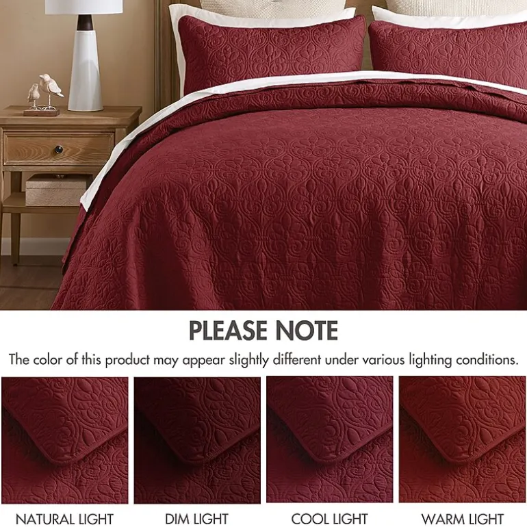 Madison Park Mansfield Oversized Antimicrobial Treated 3pc Bedspread Set