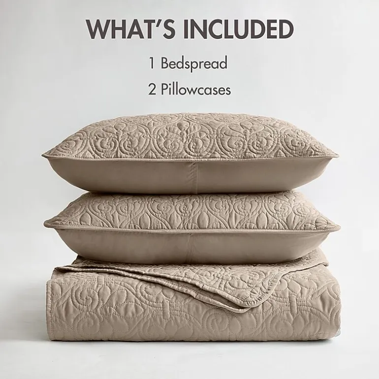 Madison Park Mansfield Oversized Antimicrobial Treated 3pc Bedspread Set