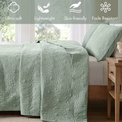 Madison Park Mansfield Oversized Antimicrobial Treated 3pc Bedspread Set