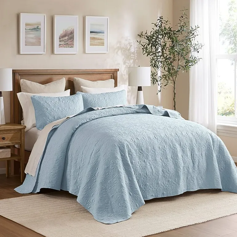 Madison Park Mansfield Oversized Antimicrobial Treated 3pc Bedspread Set