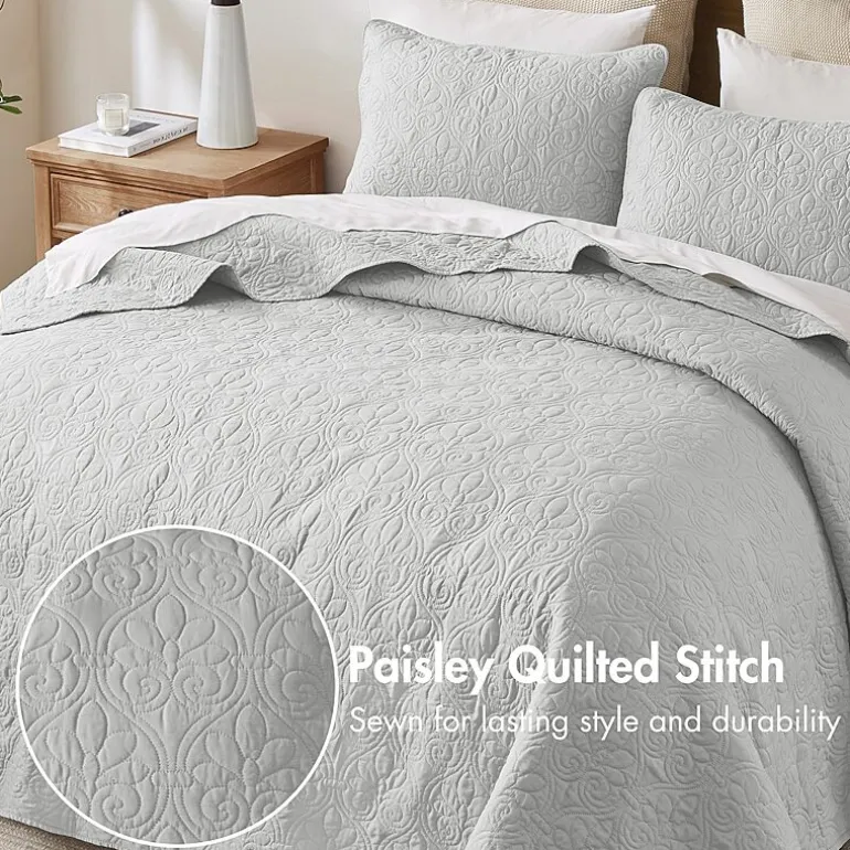 Madison Park Mansfield Oversized Antimicrobial Treated 3pc Bedspread Set