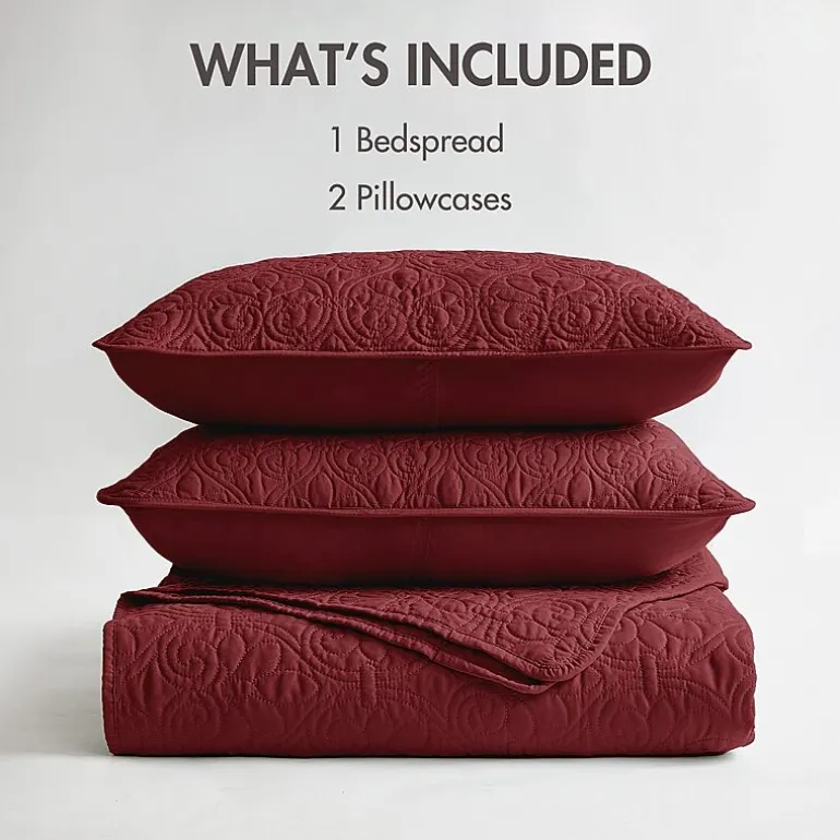 Madison Park Mansfield Oversized Antimicrobial Treated 3pc Bedspread Set