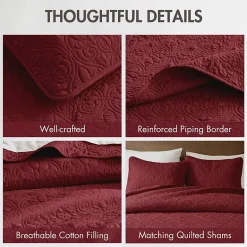 Madison Park Mansfield Oversized Antimicrobial Treated 3pc Bedspread Set