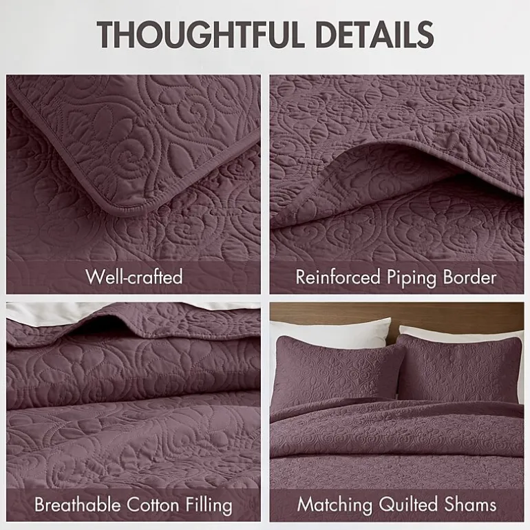 Madison Park Mansfield Oversized Antimicrobial Treated 3pc Bedspread Set