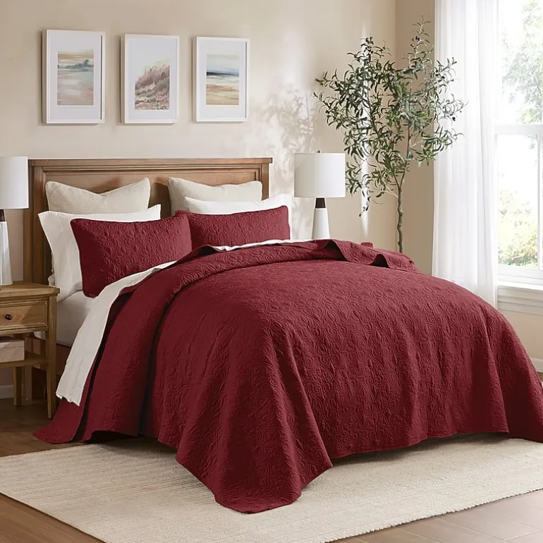 Madison Park Mansfield Oversized Antimicrobial Treated 3pc Bedspread Set