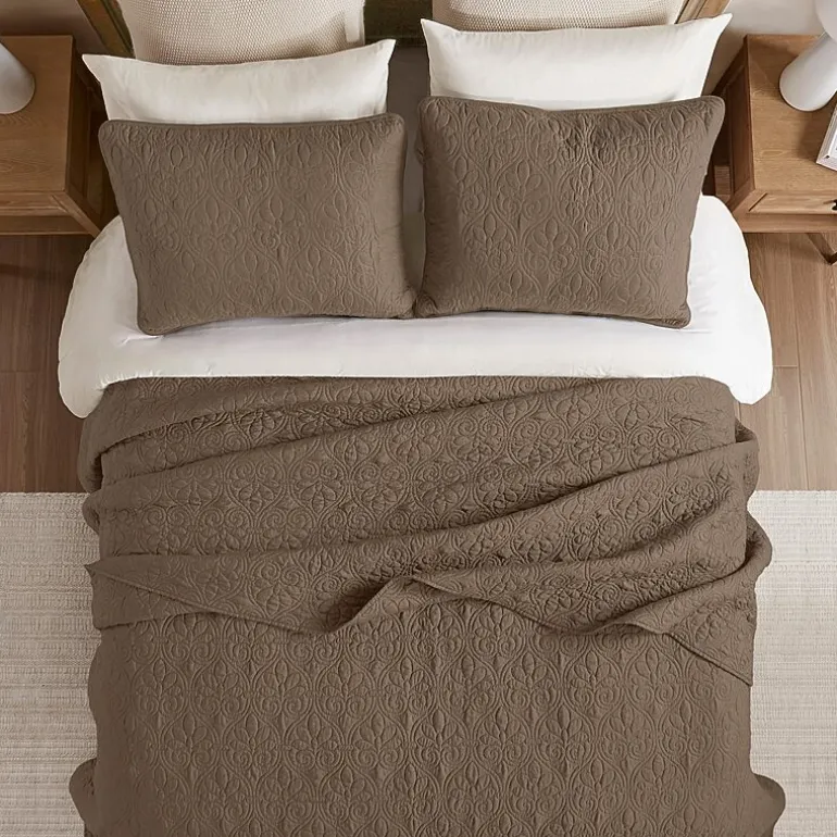 Madison Park Mansfield Oversized Antimicrobial Treated 3pc Bedspread Set