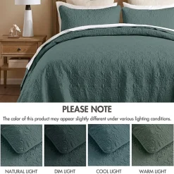 Madison Park Mansfield Oversized Antimicrobial Treated 3pc Bedspread Set