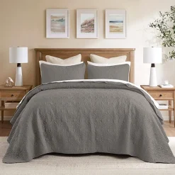 Madison Park Mansfield Oversized Antimicrobial Treated 3pc Bedspread Set