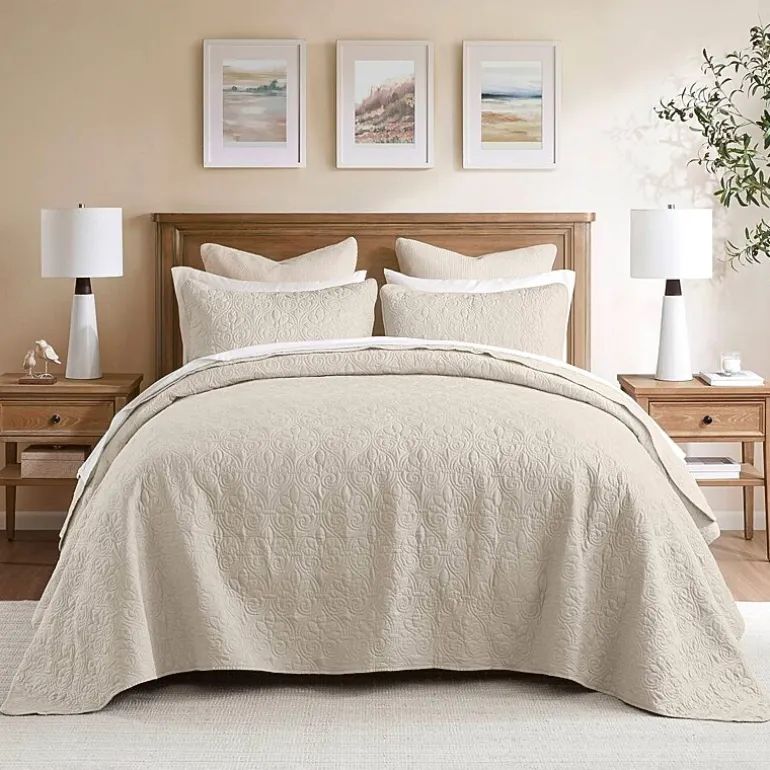 Madison Park Mansfield Oversized Antimicrobial Treated 3pc Bedspread Set