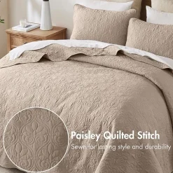 Madison Park Mansfield Oversized Antimicrobial Treated 3pc Bedspread Set