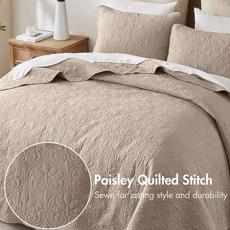 Madison Park Mansfield Oversized Antimicrobial Treated 3pc Bedspread Set