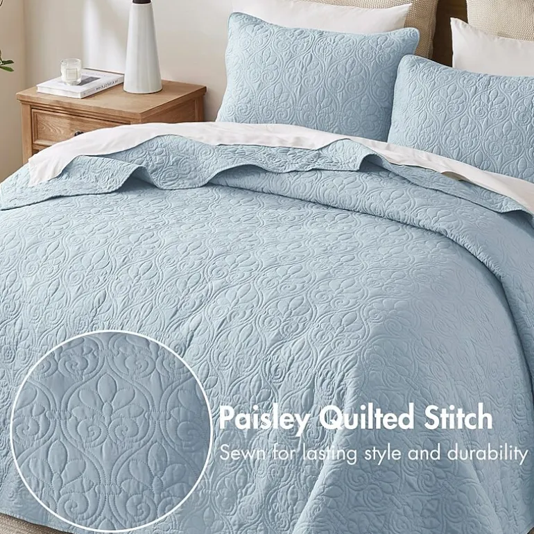 Madison Park Mansfield Oversized Antimicrobial Treated 3pc Bedspread Set