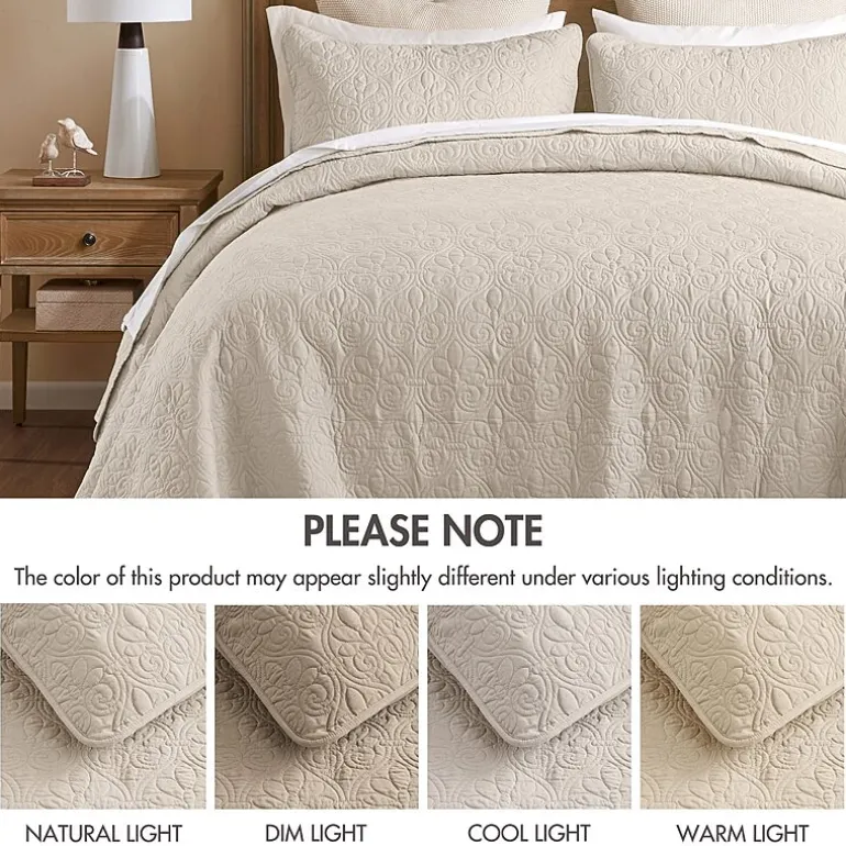 Madison Park Mansfield Oversized Antimicrobial Treated 3pc Bedspread Set