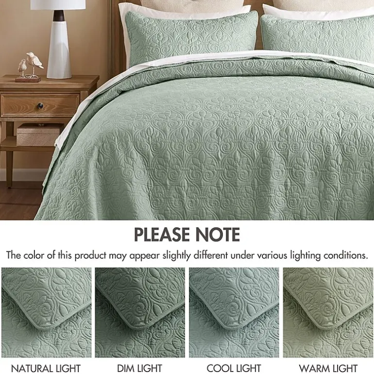 Madison Park Mansfield Oversized Antimicrobial Treated 3pc Bedspread Set