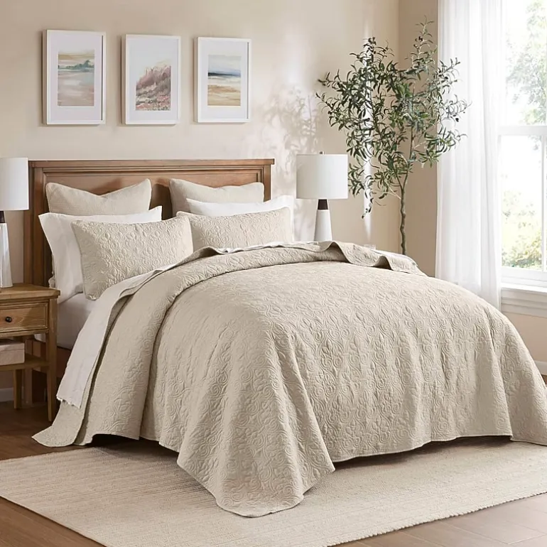 Madison Park Mansfield Oversized Antimicrobial Treated 3pc Bedspread Set