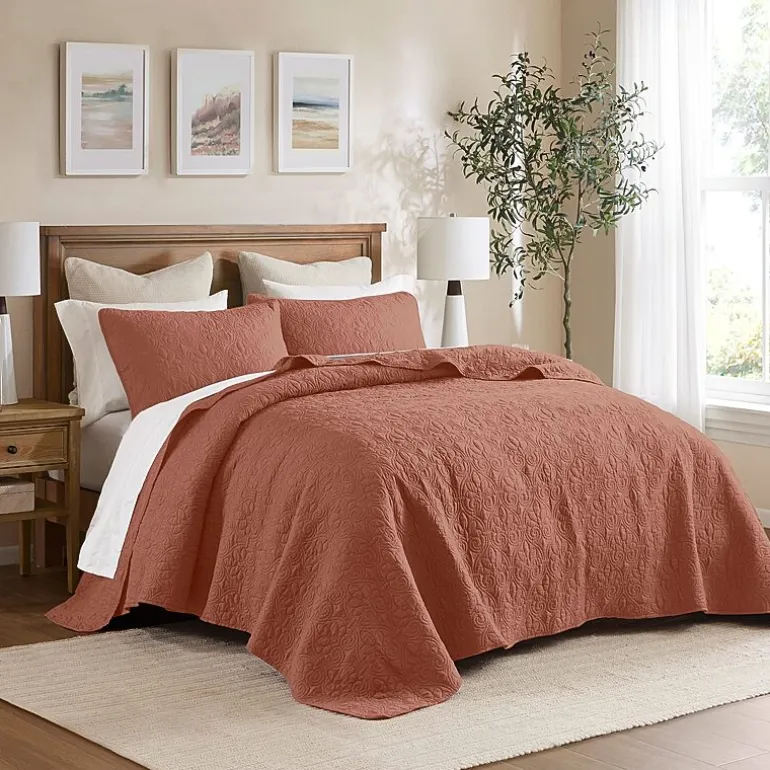 Madison Park Mansfield Oversized Antimicrobial Treated 3pc Bedspread Set