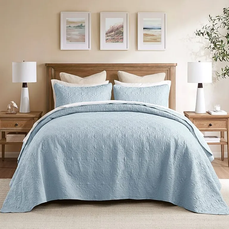 Madison Park Mansfield Oversized Antimicrobial Treated 3pc Bedspread Set