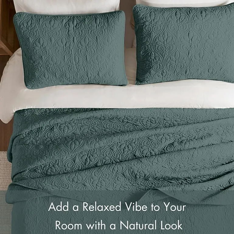 Madison Park Mansfield Oversized Antimicrobial Treated 3pc Bedspread Set
