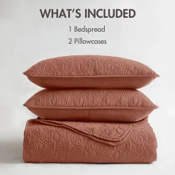 Madison Park Mansfield Oversized Antimicrobial Treated 3pc Bedspread Set