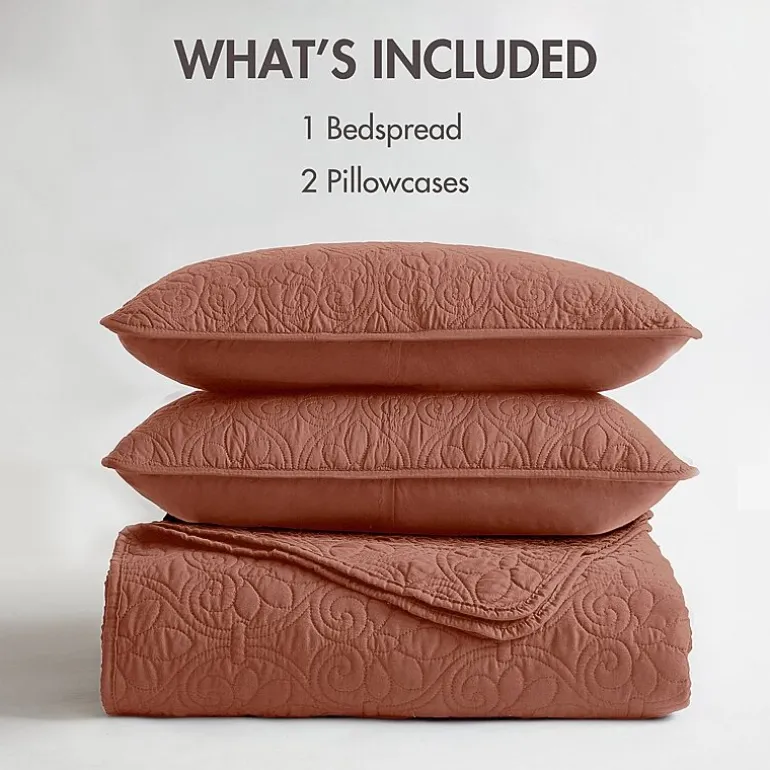 Madison Park Mansfield Oversized Antimicrobial Treated 3pc Bedspread Set