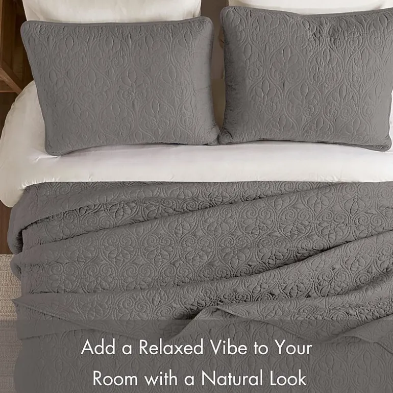 Madison Park Mansfield Oversized Antimicrobial Treated 3pc Bedspread Set