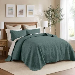 Madison Park Mansfield Oversized Antimicrobial Treated 3pc Bedspread Set