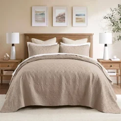 Madison Park Mansfield Oversized Antimicrobial Treated 3pc Bedspread Set