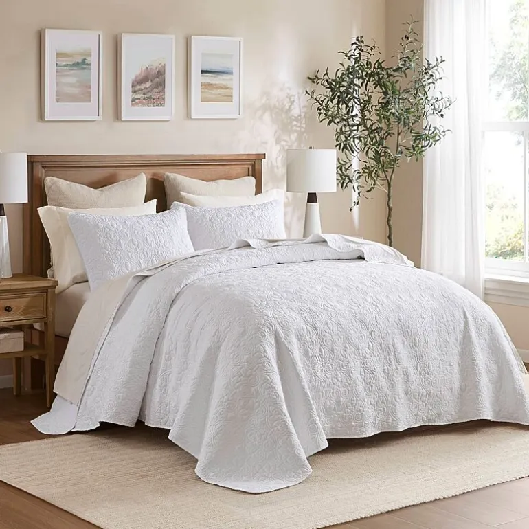 Madison Park Mansfield Oversized Antimicrobial Treated 3pc Bedspread Set