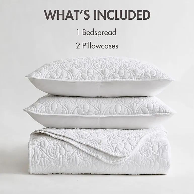 Madison Park Mansfield Oversized Antimicrobial Treated 3pc Bedspread Set