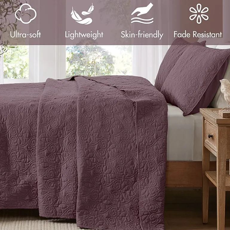 Madison Park Mansfield Oversized Antimicrobial Treated 3pc Bedspread Set