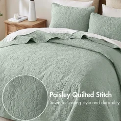 Madison Park Mansfield Oversized Antimicrobial Treated 3pc Bedspread Set