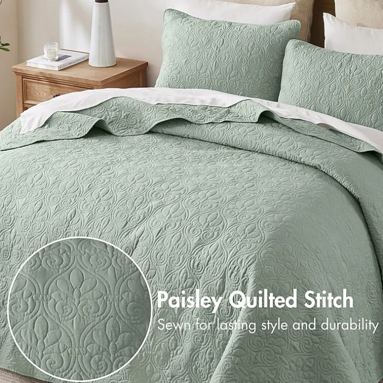 Madison Park Mansfield Oversized Antimicrobial Treated 3pc Bedspread Set