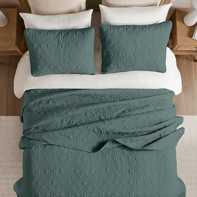 Madison Park Mansfield Oversized Antimicrobial Treated 3pc Bedspread Set