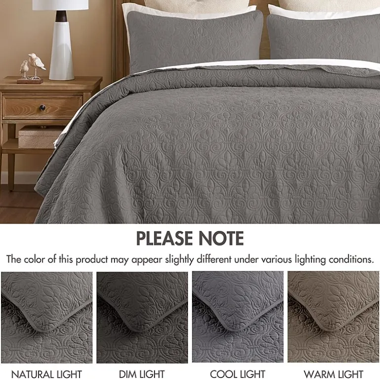 Madison Park Mansfield Oversized Antimicrobial Treated 3pc Bedspread Set