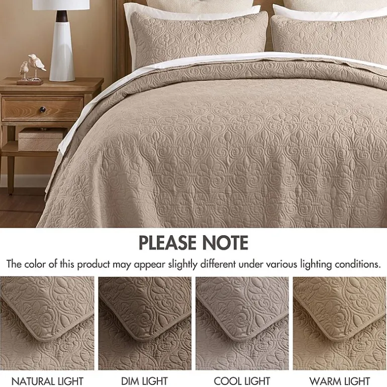 Madison Park Mansfield Oversized Antimicrobial Treated 3pc Bedspread Set