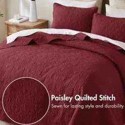 Madison Park Mansfield Oversized Antimicrobial Treated 3pc Bedspread Set
