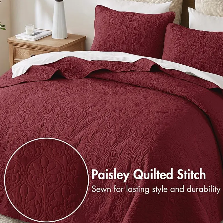 Madison Park Mansfield Oversized Antimicrobial Treated 3pc Bedspread Set