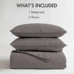 Madison Park Mansfield Oversized Antimicrobial Treated 3pc Bedspread Set