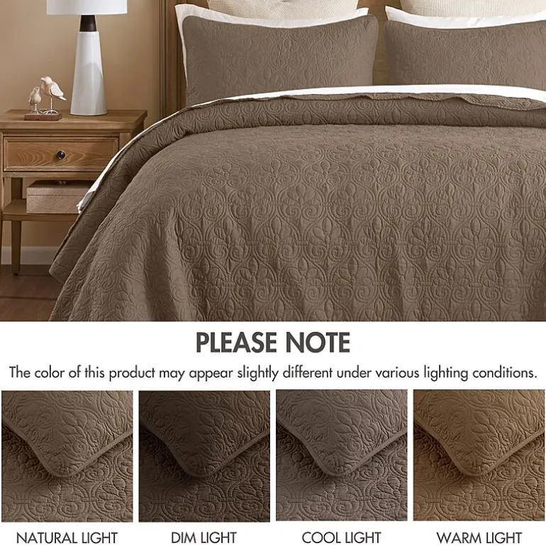 Madison Park Mansfield Oversized Antimicrobial Treated 3pc Bedspread Set