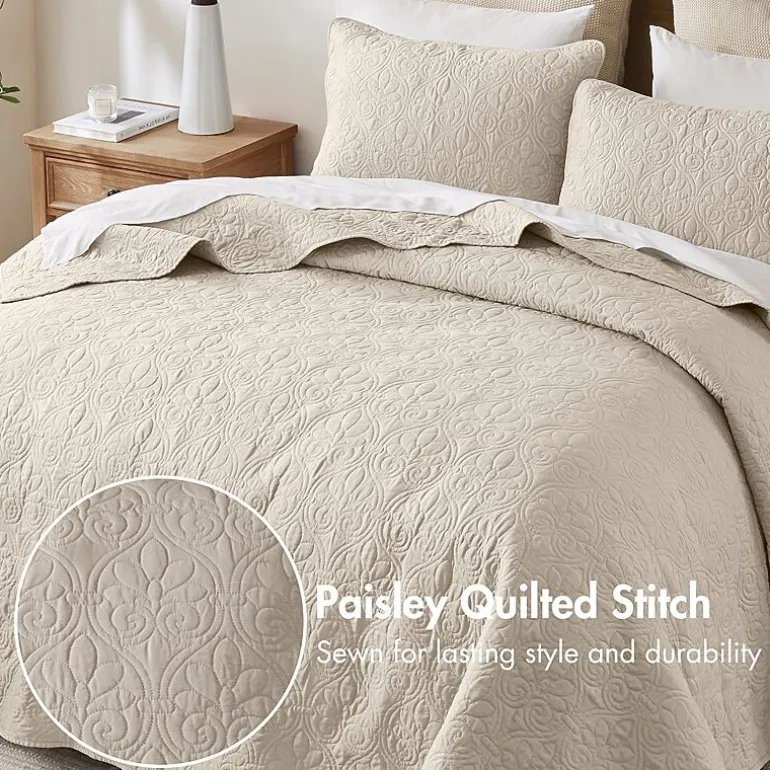 Madison Park Mansfield Oversized Antimicrobial Treated 3pc Bedspread Set
