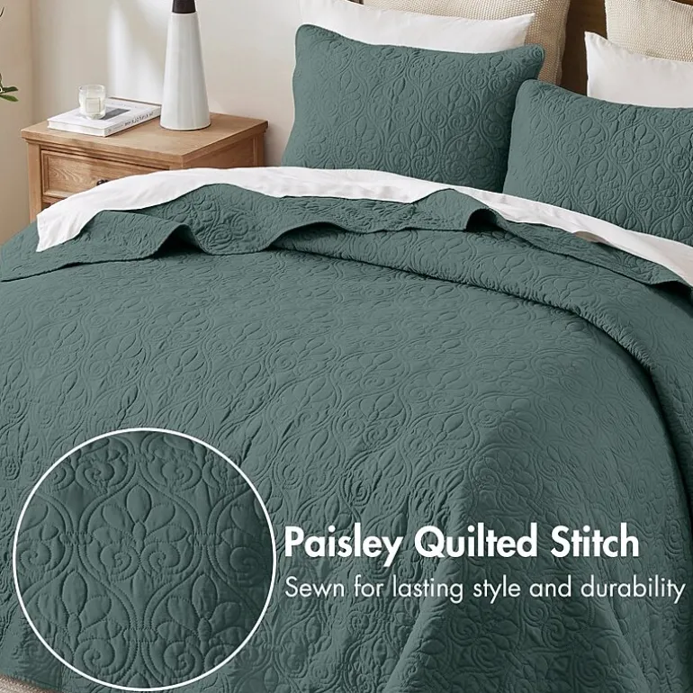Madison Park Mansfield Oversized Antimicrobial Treated 3pc Bedspread Set