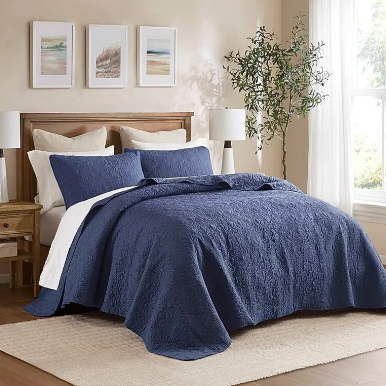 Madison Park Mansfield Oversized Antimicrobial Treated 3pc Bedspread Set