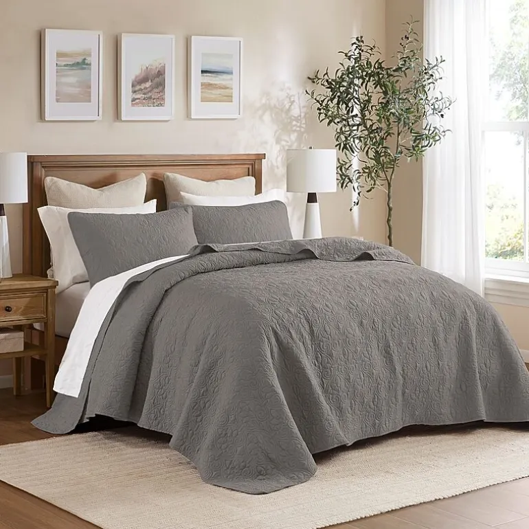 Madison Park Mansfield Oversized Antimicrobial Treated 3pc Bedspread Set