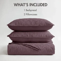 Madison Park Mansfield Oversized Antimicrobial Treated 3pc Bedspread Set