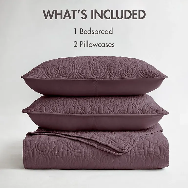 Madison Park Mansfield Oversized Antimicrobial Treated 3pc Bedspread Set
