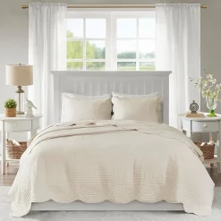 Madison Park Marino 3-Pc Reversible Scalloped Edge Quilt Set