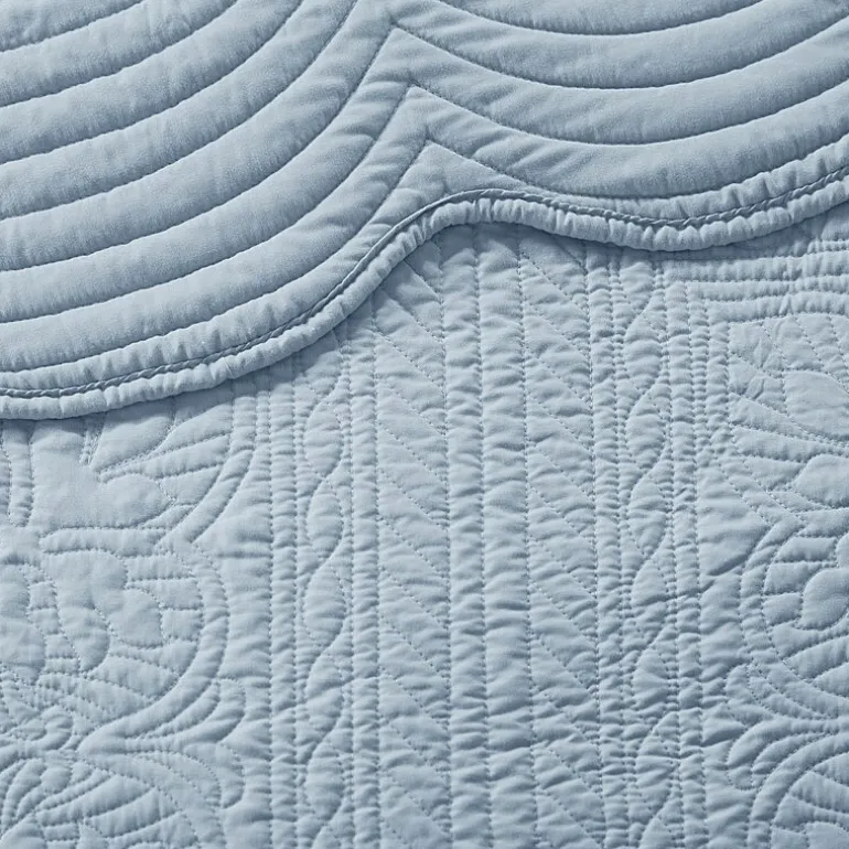 Madison Park Marino 3-Pc Reversible Scalloped Edge Quilt Set