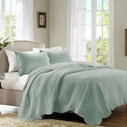 Madison Park Marino 3-Pc Reversible Scalloped Edge Quilt Set